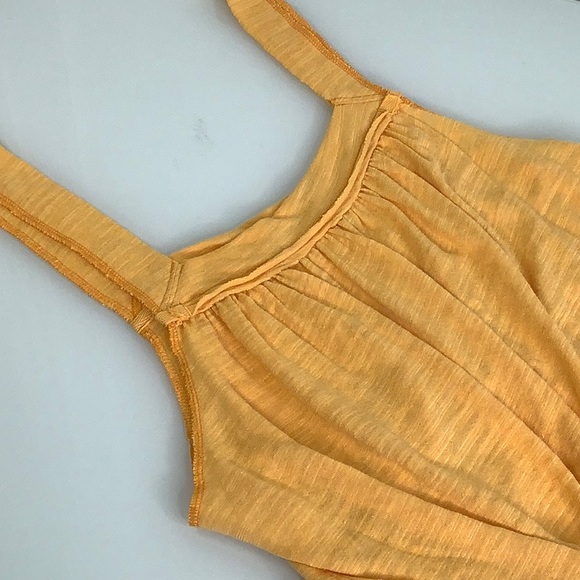 Free People Poppy Gold front knot square neck Tank top size Medium NWT - Picture 13 of 14